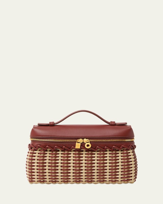 Extra Pocket 19 Braided Rattan Top-Handle Bag